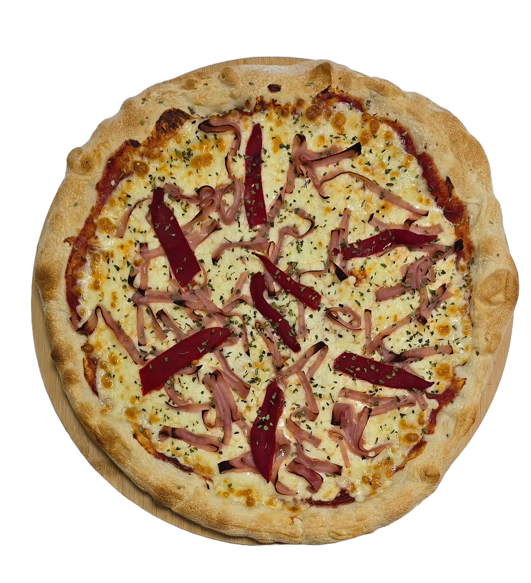 Pizza jamon york y pimiento
